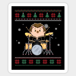 Drumming hedgehog Sticker